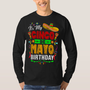 Camiseta É Cinco de Mayo Birthday Cinco de Mayo Fiesta P