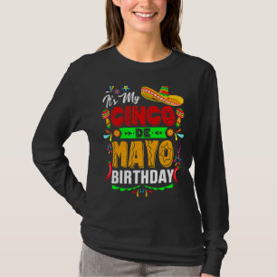 Camiseta É Cinco de Mayo Birthday Cinco de Mayo Fiesta P