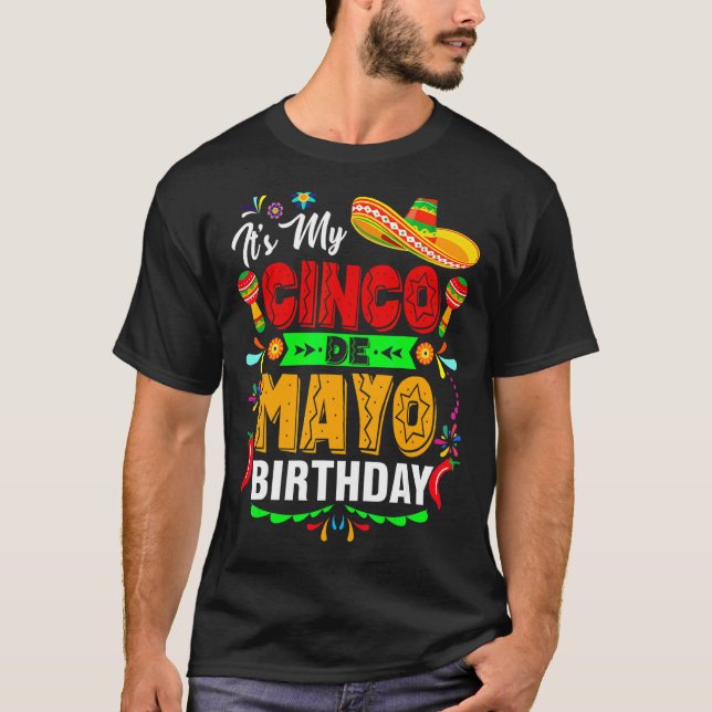 Camiseta É Cinco de Mayo Birthday Cinco de Mayo Fiesta P (Frente)