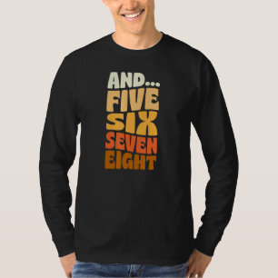 Camiseta E Cinco Seis Sete Oito Instruc Dança Estilo Retro
