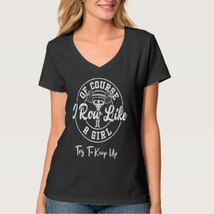 Camiseta É Claro Que Eu Corro Como Uma Garota Tentando Cont