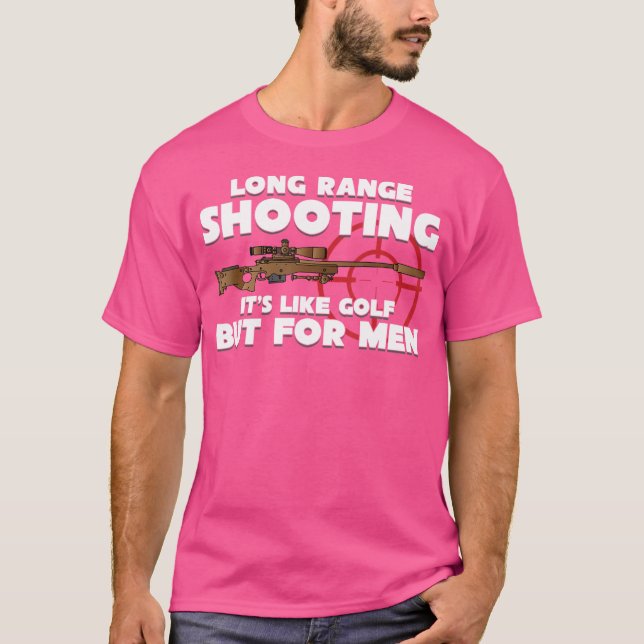 Camiseta É Como Golfe, Mas Para Homens Arma (Frente)
