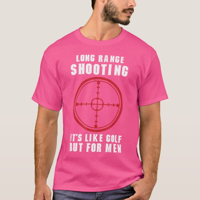 Camiseta É Como Golfe, Mas Para Homens Arma (Frente)