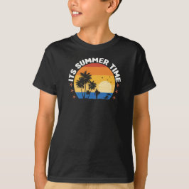 Camiseta É Design de Pôr do Sol Tropical de Verão