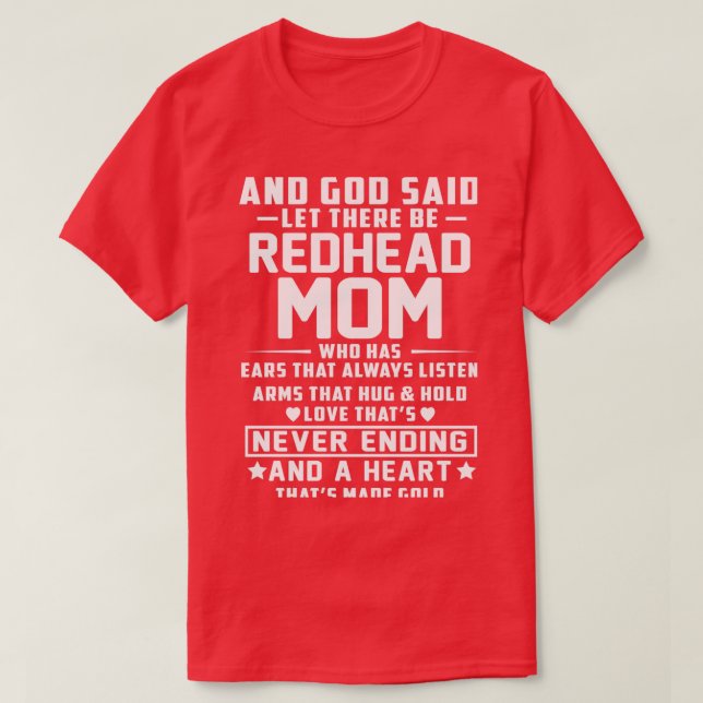 Camiseta E Deus Disse Que Havia Uma Mãe Ruiva Que Tem Ouvid (Frente do Design)