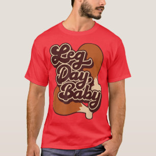 Camiseta É Dia da Perna Bebê Ação de Graças Engraçada Queda