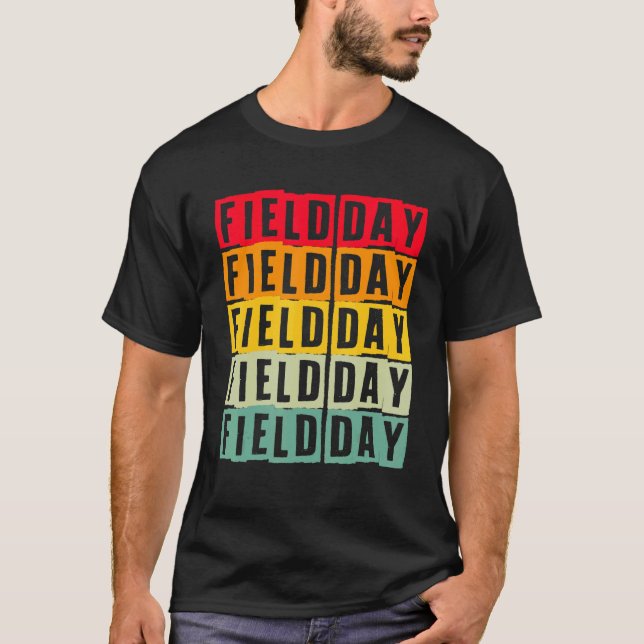 Camiseta É dia de campo Ya'll Teacher Field Day 2022 Retro (Frente)