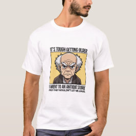 Camiseta É difícil envelhecer.