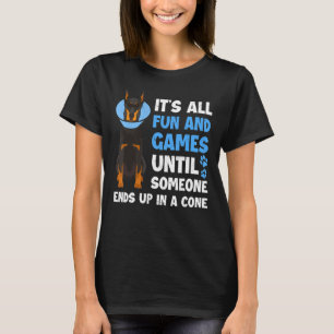 Camiseta É divertido e jogos até que alguém acabe num Cone