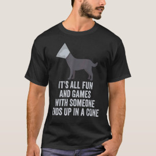 Camiseta É divertido e jogos com alguém acaba em um C