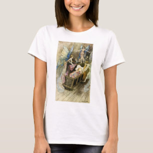 Camiseta E, doce cantando em volta de Thy cama