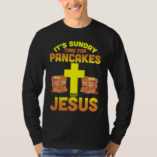 Camiseta É Domingo, Hora de Panquecas e Jesus Fazedor de Pa