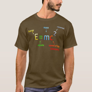 Camiseta E é igual a M C ao quadrado E=MC2 Equação científi