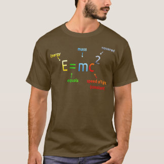 Camiseta E é igual a M C ao quadrado E=MC2 Equação científi