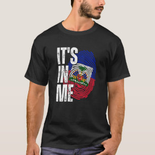 Camiseta É em mim, a bandeira do Haiti. Impressão digital P