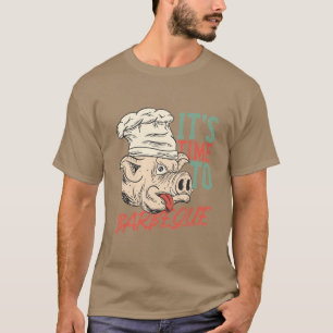 Camiseta É Engraçado Chegar A Barbeque Pork Pig Ribes