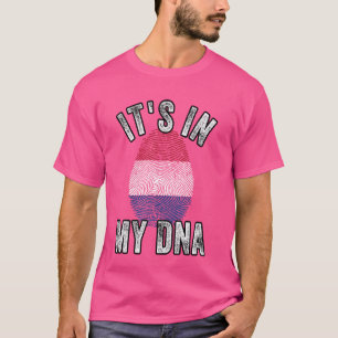 Camiseta É engraçado, está no meu DNA Impressão digital da