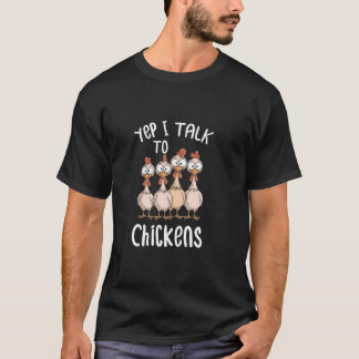 Camiseta É Engraçado Falar Com Galinhas Dizendo Muito Legal