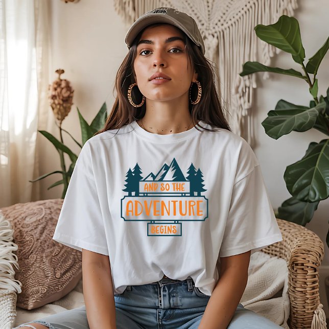 Camiseta E Então A Aventura Começa (Criador carregado)