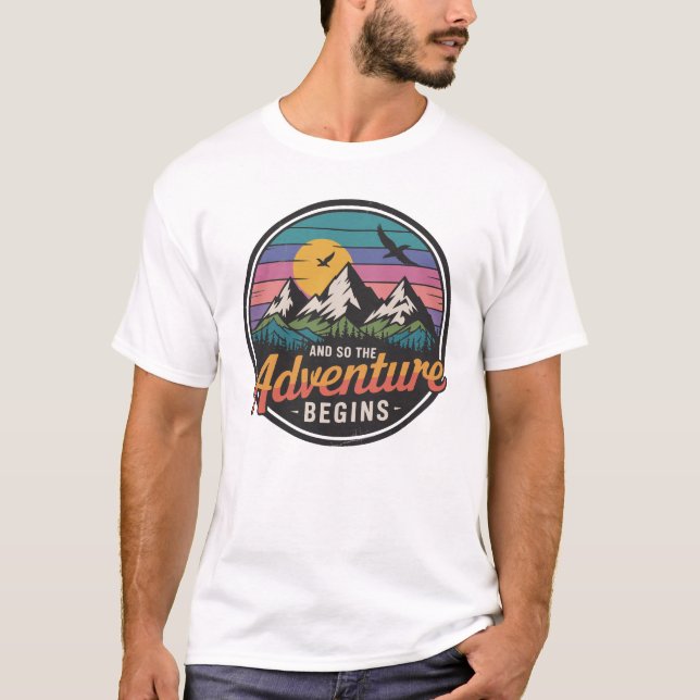 Camiseta E Então Começa A Aventura - A Aventura Da Natureza (Frente)
