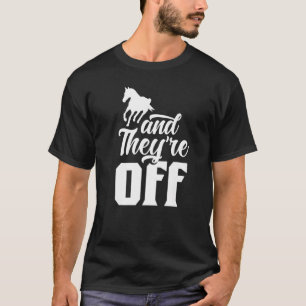 Camiseta E estão fora da corrida de cavalos corridas