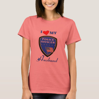 Camiseta E Eu Amo O Meu Marido Da Polícia