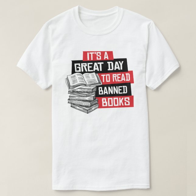 Camiseta É excelente dia para ler livros proibidos (Frente do Design)