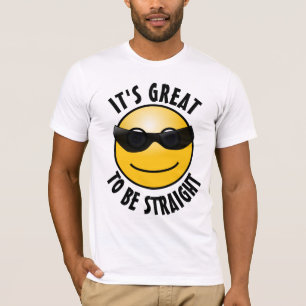 Camiseta É excelente ser hetero, T-shirts Heterossexuais