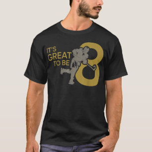 Camiseta É Excelente ser oito meninos Hockey 8º aniversário