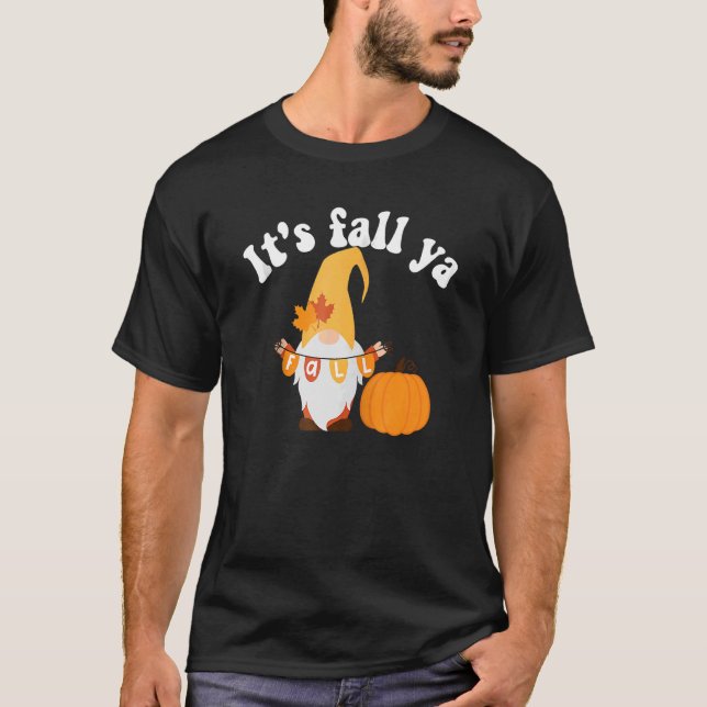 Camiseta É Fall Ya Graças, Gnomos Engraçados, Autumn Holi (Frente)