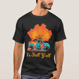 Camiseta É Fall Y'all Gnome Dwarf Autumn Leaves Fall