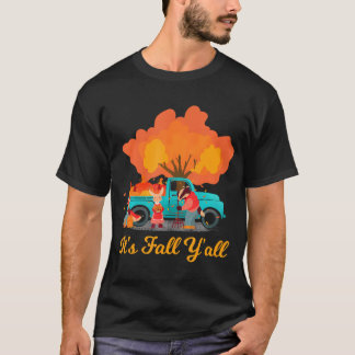 Camiseta É Fall Y'all Gnome Dwarf Autumn Leaves Fall