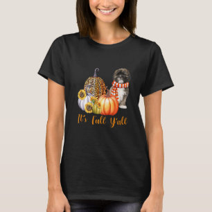 Camiseta É Fall Y'all Lhasa Apso Cachorro Leopard Pumpkin F
