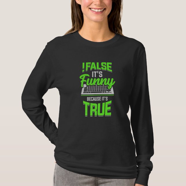 Camiseta É Falso É Engraçado Porque É Verdade Premium (Frente)