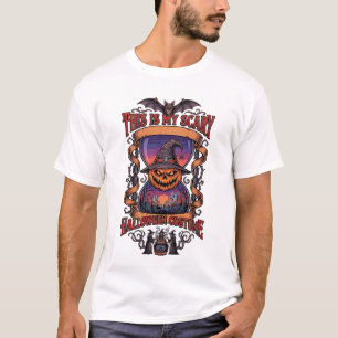 Camiseta É Fantasmagórico Traje de Halloween Abóbora Ampulh