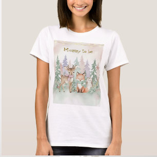 Camiseta É Frio Lá Fora Chuveva de Bebê Floresta de Inverno