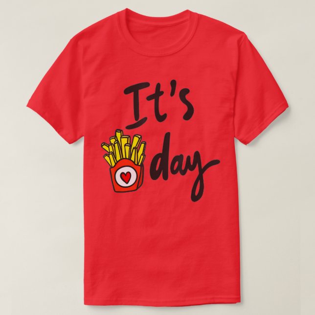 Camiseta É Fry Day French Fries Cote Fryer Cutter Recip (Frente do Design)