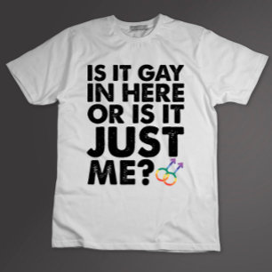 Camiseta É Gay Aqui Dentro Ou Sou Só Eu Orgulho LGBT