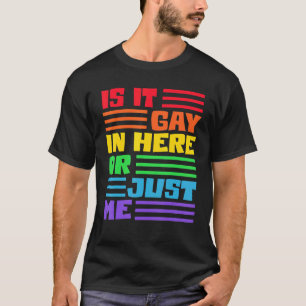Camiseta É Gay Aqui Ou Só Eu, Lgbt Sinalizador Rainbow