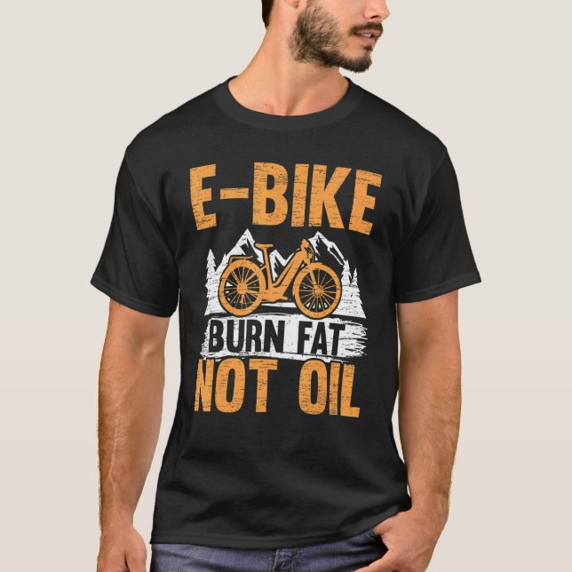 Camiseta E Gordura De Queima De Bicicletas Não Petrolífera  (Frente)
