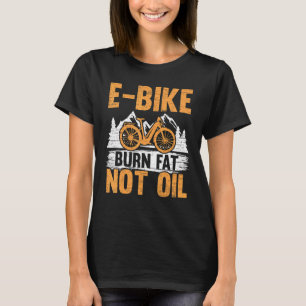 Camiseta E Gordura De Queima De Bicicletas Não Petrolífera 