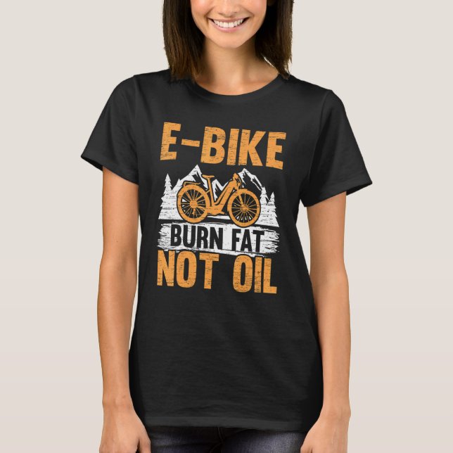 Camiseta E Gordura De Queima De Bicicletas Não Petrolífera  (Frente)