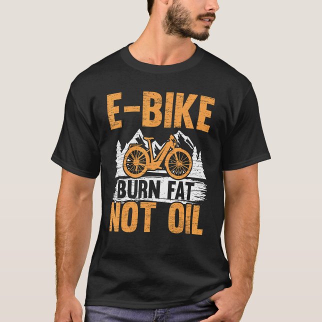 Camiseta E Gordura De Queima De Bicicletas Não Petrolífera  (Frente)