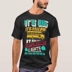 Camiseta É grande É amarelo Tem Luzes Piscantes Vermelhas