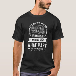 Camiseta É grande É amarelo Tem Luzes Piscantes Vermelhas