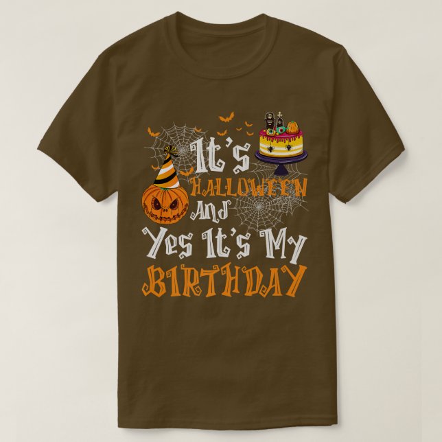 Camiseta É Halloween E Sim É Minha Fúria De Aniversário (Frente do Design)
