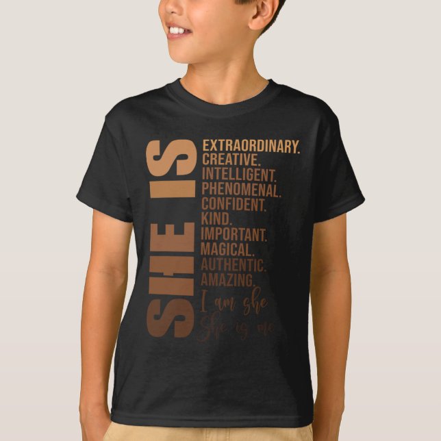 Camiseta É História Negra Mês Africano sem desculpas (Frente)