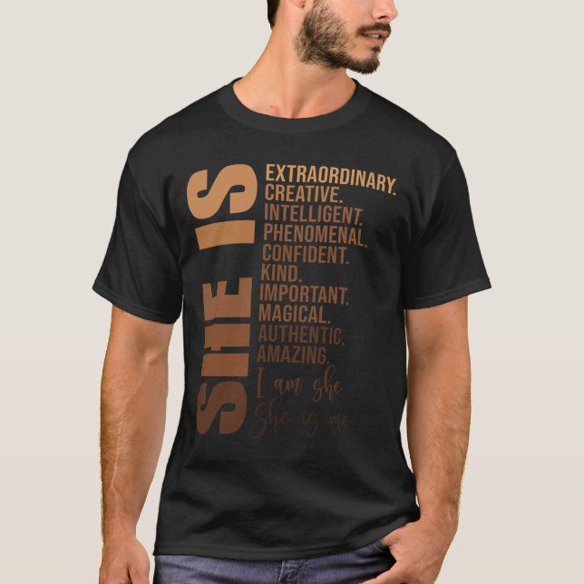 Camiseta É História Negra Mês Africano sem desculpas (Frente)