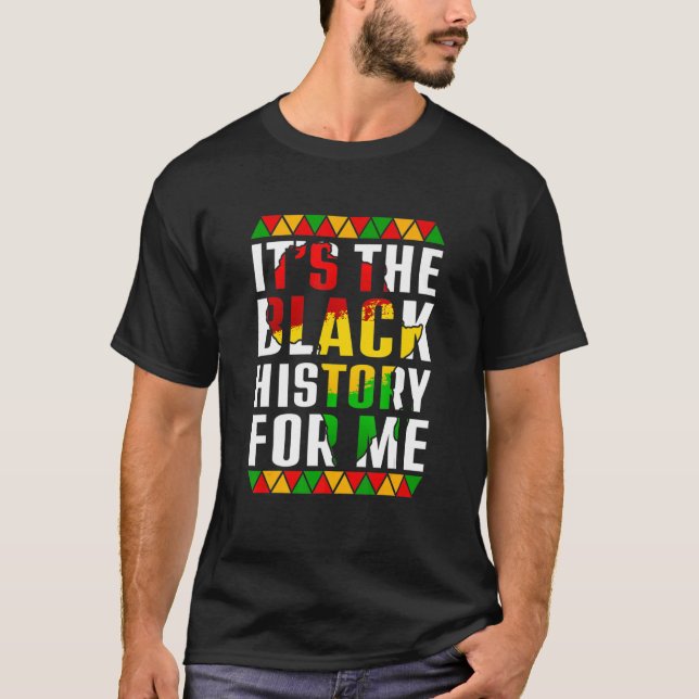 Camiseta É história negra para mim Orgulho Africano BHM M (Frente)