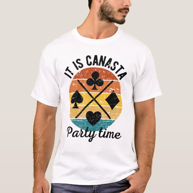 Camiseta É hora da festa do canasta | Massas alimentícias (Frente)